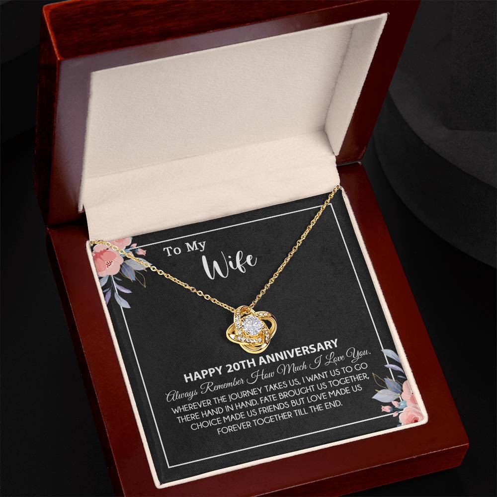 20th Anniversary Gift For Wife Necklace, 20 Year Anniversary, 20th Wedding Gift