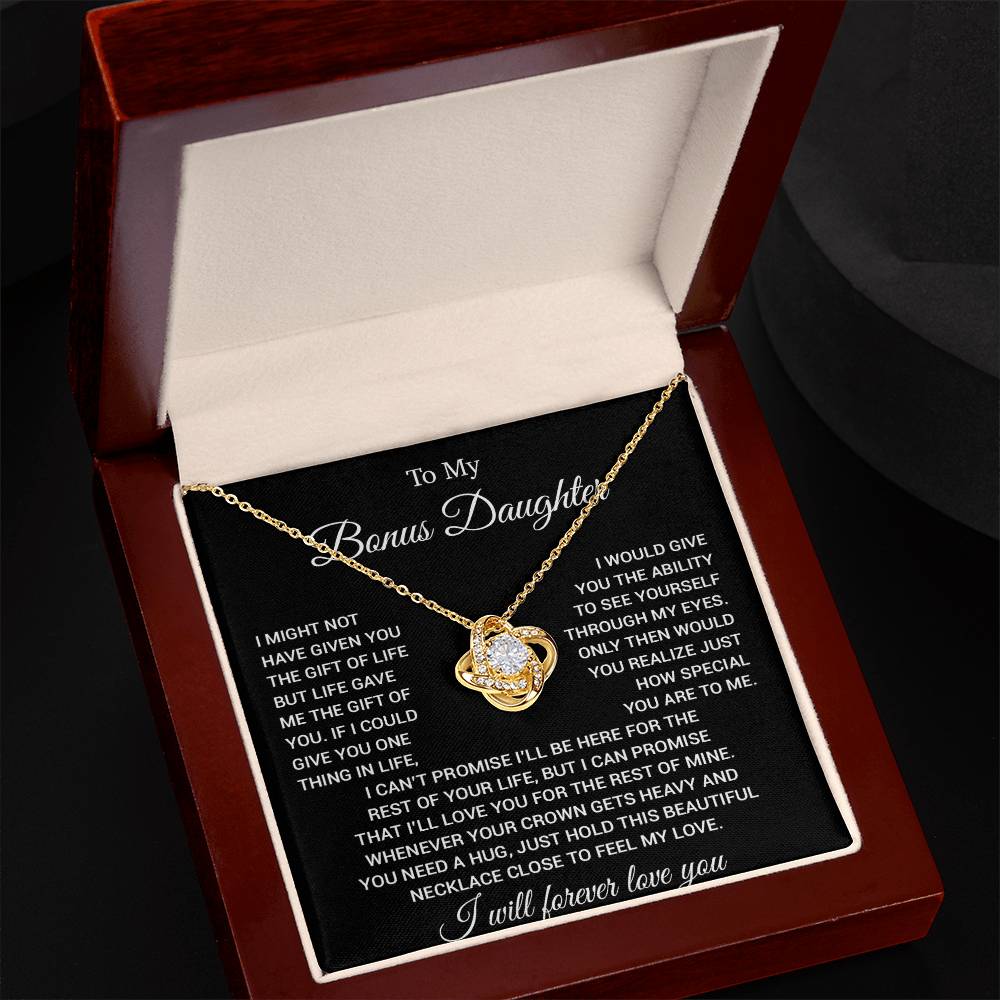 To My Bonus Daughter Necklace, Gift for Bonus Daughter, Step Daughter Birthday
