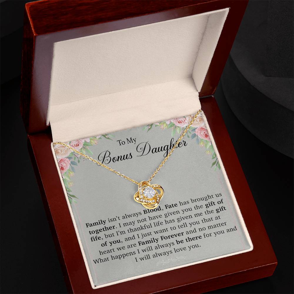 To My Bonus Daughter Necklace, Gift For Daughter, Step Daughter, Christmas Gift