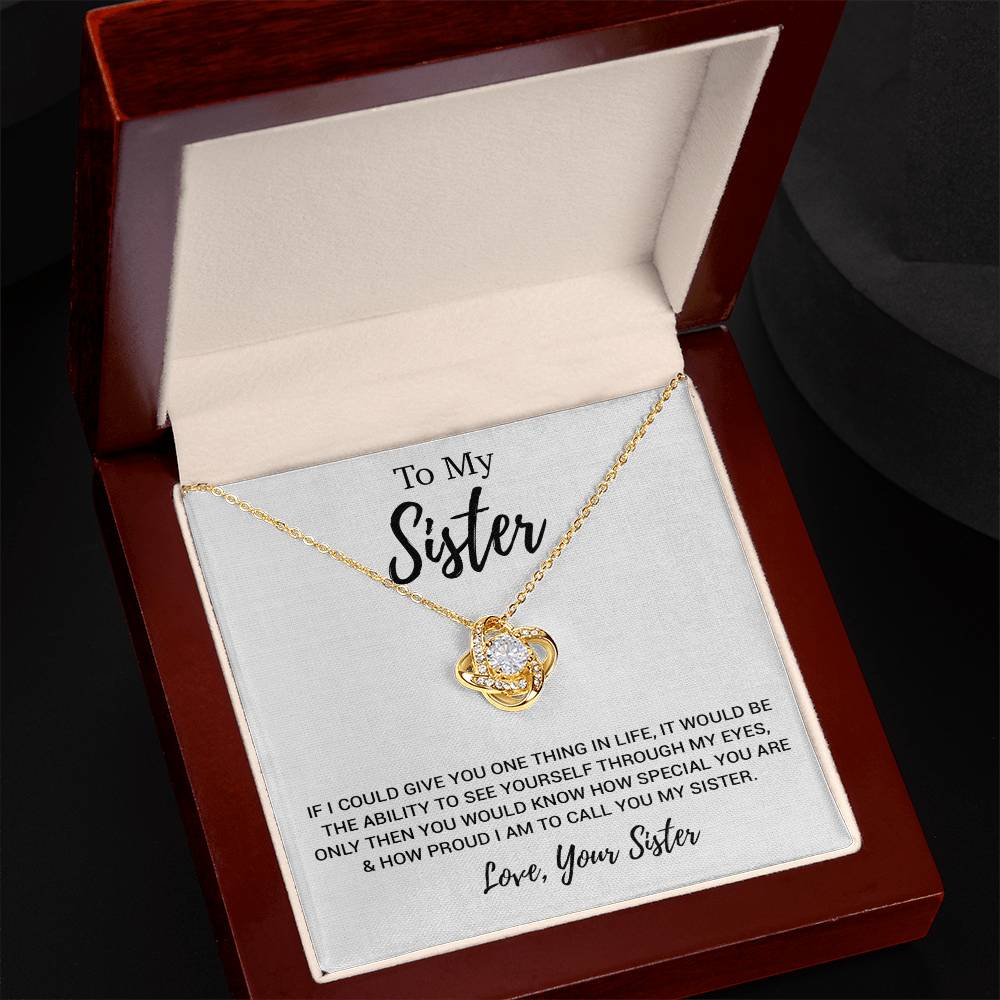 To My Sister Necklace, Brother to Sister, Birthday gift For Sister from Brother