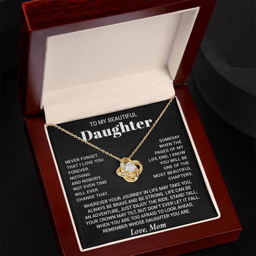 To My Daughter Necklace, Birthday Gift For Daughter From Mom, Xmas Gifts for Her