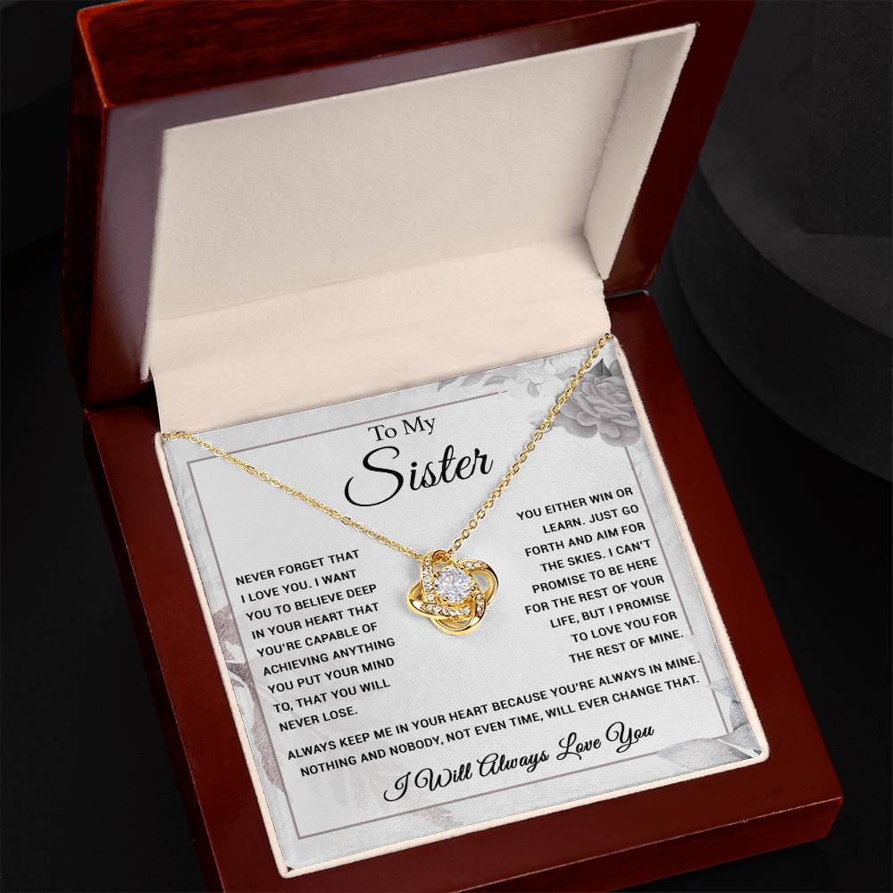 To My Sister Necklace, Brother to Sister, Birthday gift For Sister from Brother