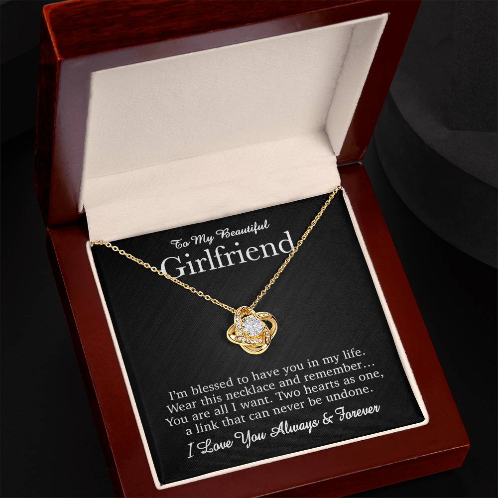 To My Girlfriend Necklace, Valentines Day Gift, Girlfriend Gifts, Girlfriend