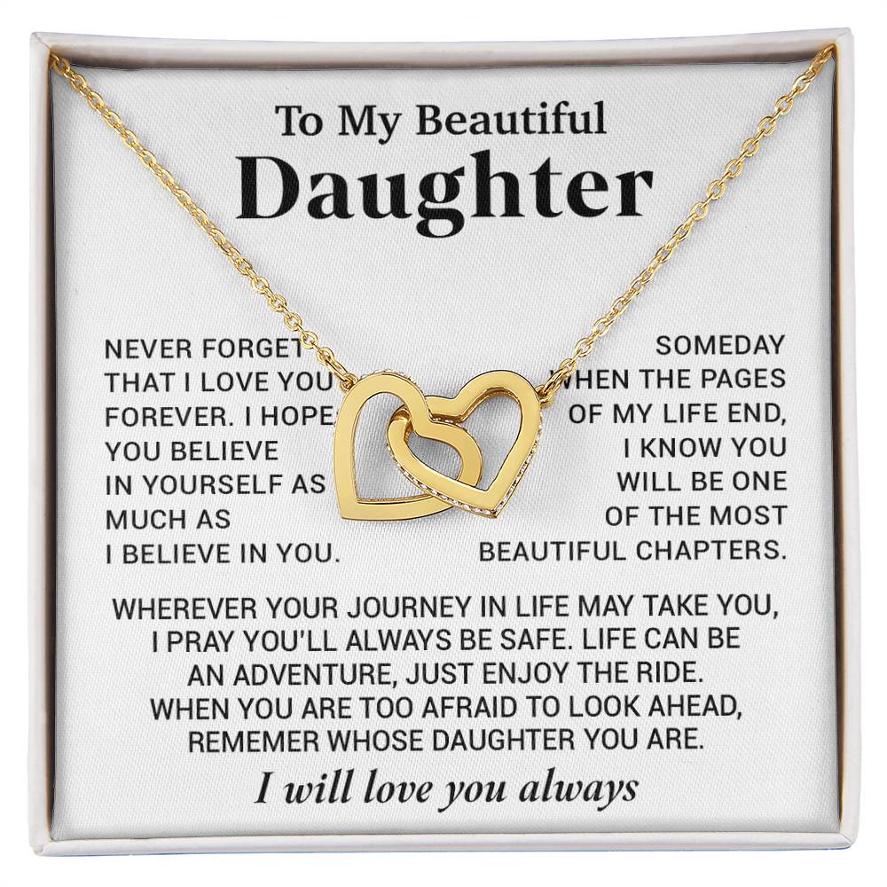To My Beautiful Daughter Necklace, Sentimental Gift for Daughter From Mom