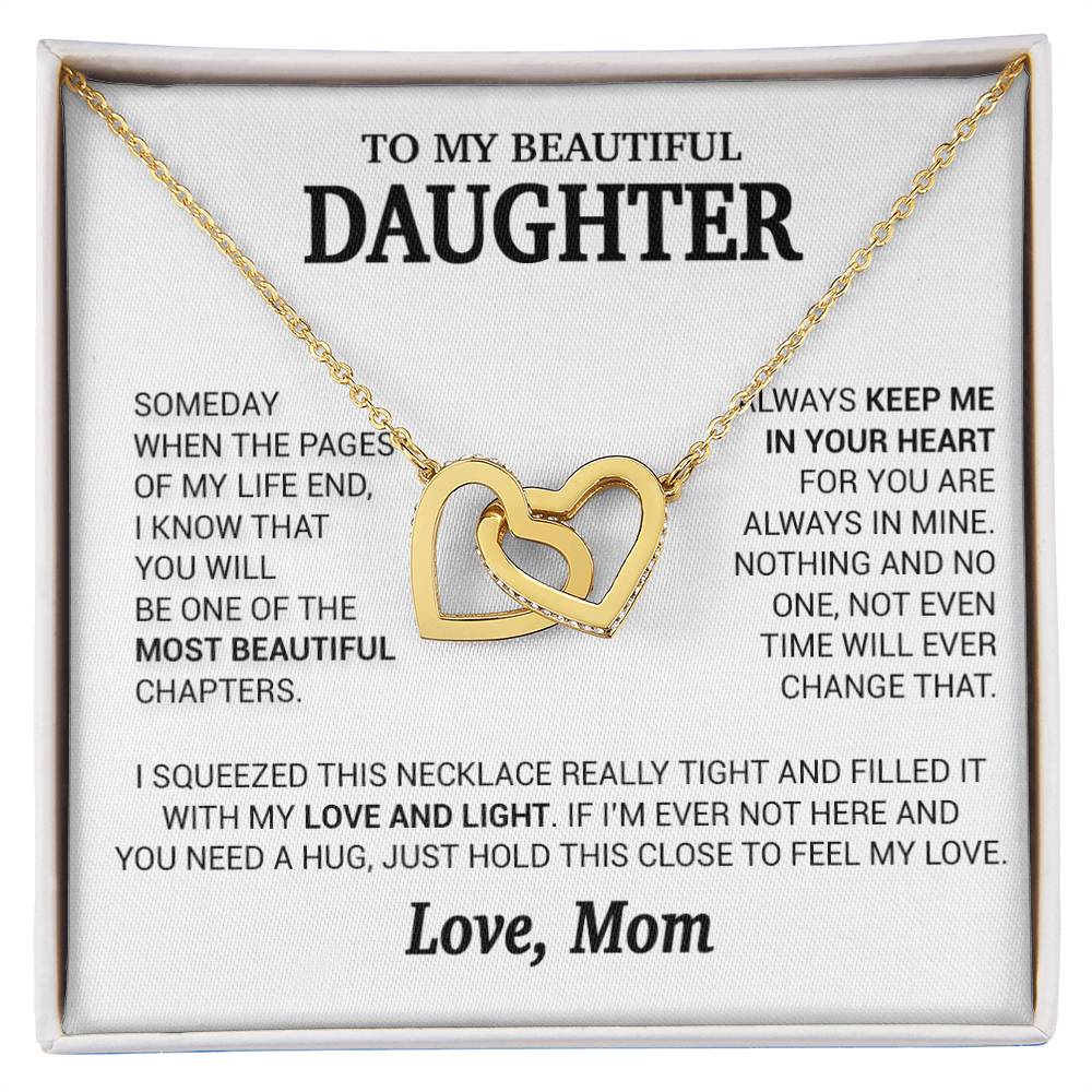 To My Beautiful Daughter Necklace, Sentimental Gift for Daughter From Mom