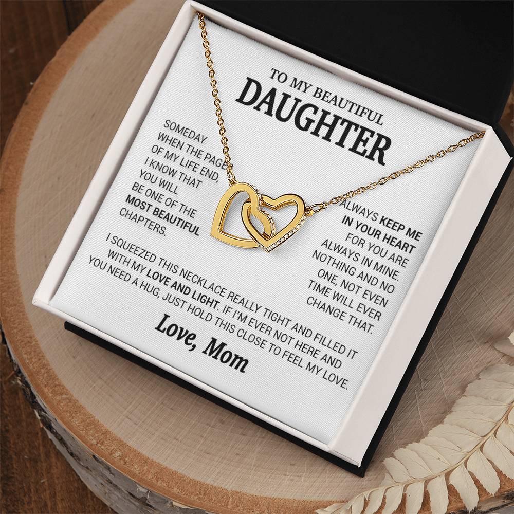 To My Beautiful Daughter Necklace, Sentimental Gift for Daughter From Mom
