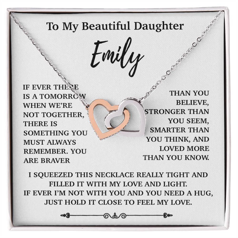 Custom To My Daughter Necklace, Mother Daughter Gifts, Daughter Necklace
