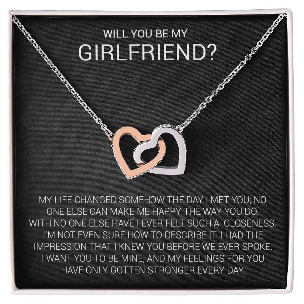 Girlfriend Proposal Necklace, Girlfriend Proposal Gift, Be My Girlfriend Gift
