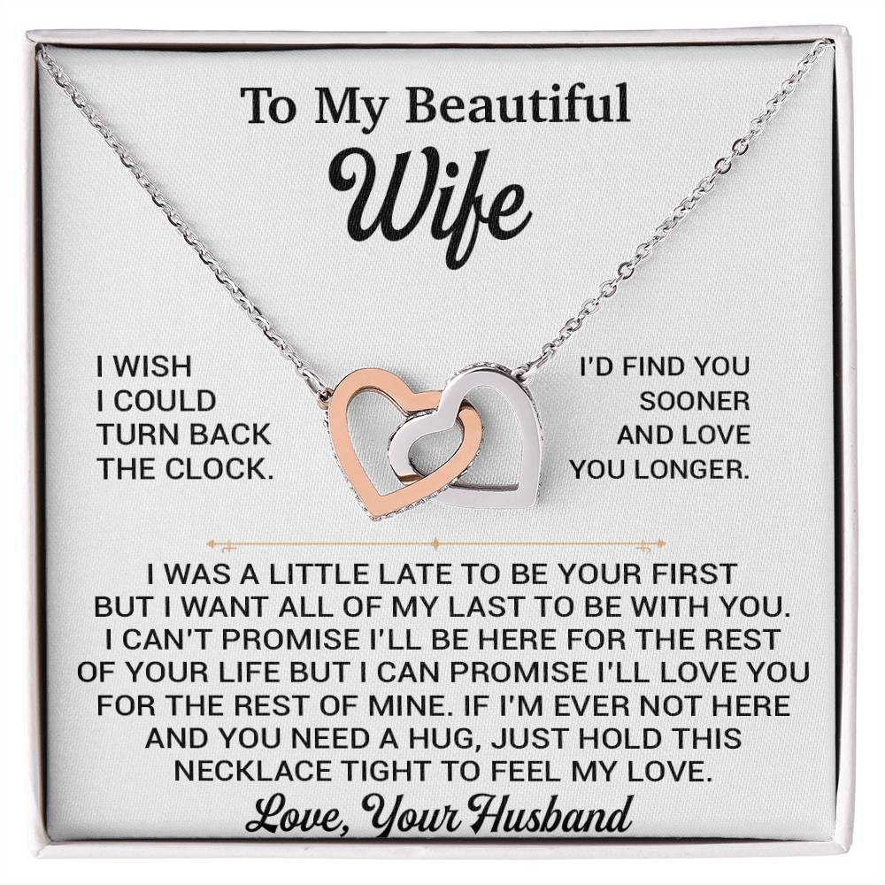 To My Beautiful Wife Necklace, Gift From Husband, Anniversary Gifts For Wife