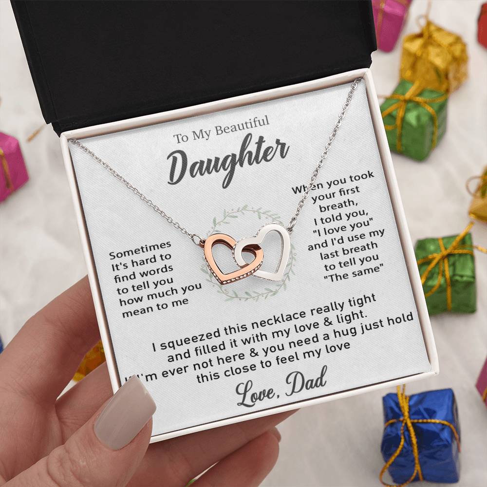 To My Daughter Necklace, Gift For Daughter From Dad, Daughter Father Necklace 12_12