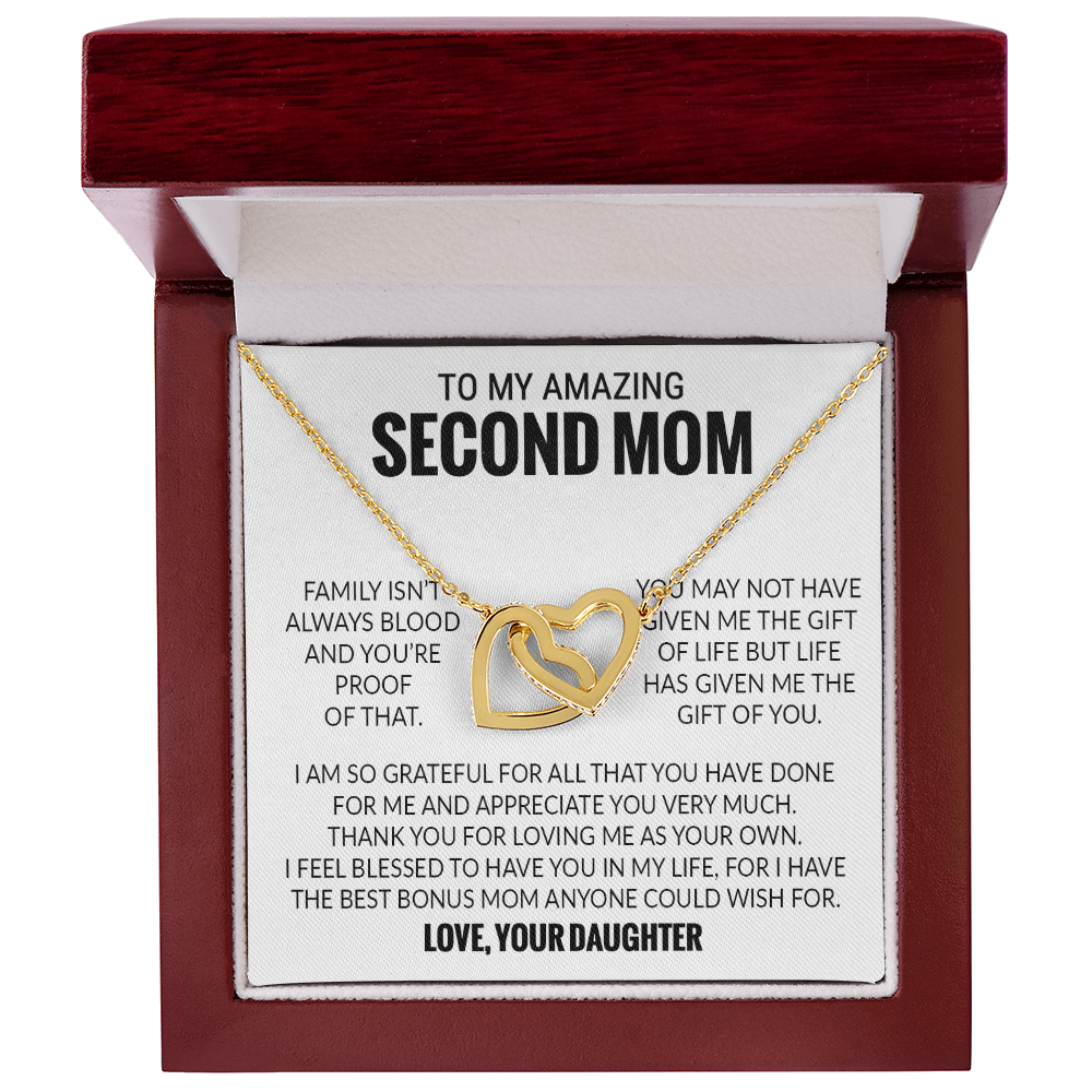 To My Amazing Second Mom, Second Mom Gift Necklace, Bonus Mom Gift