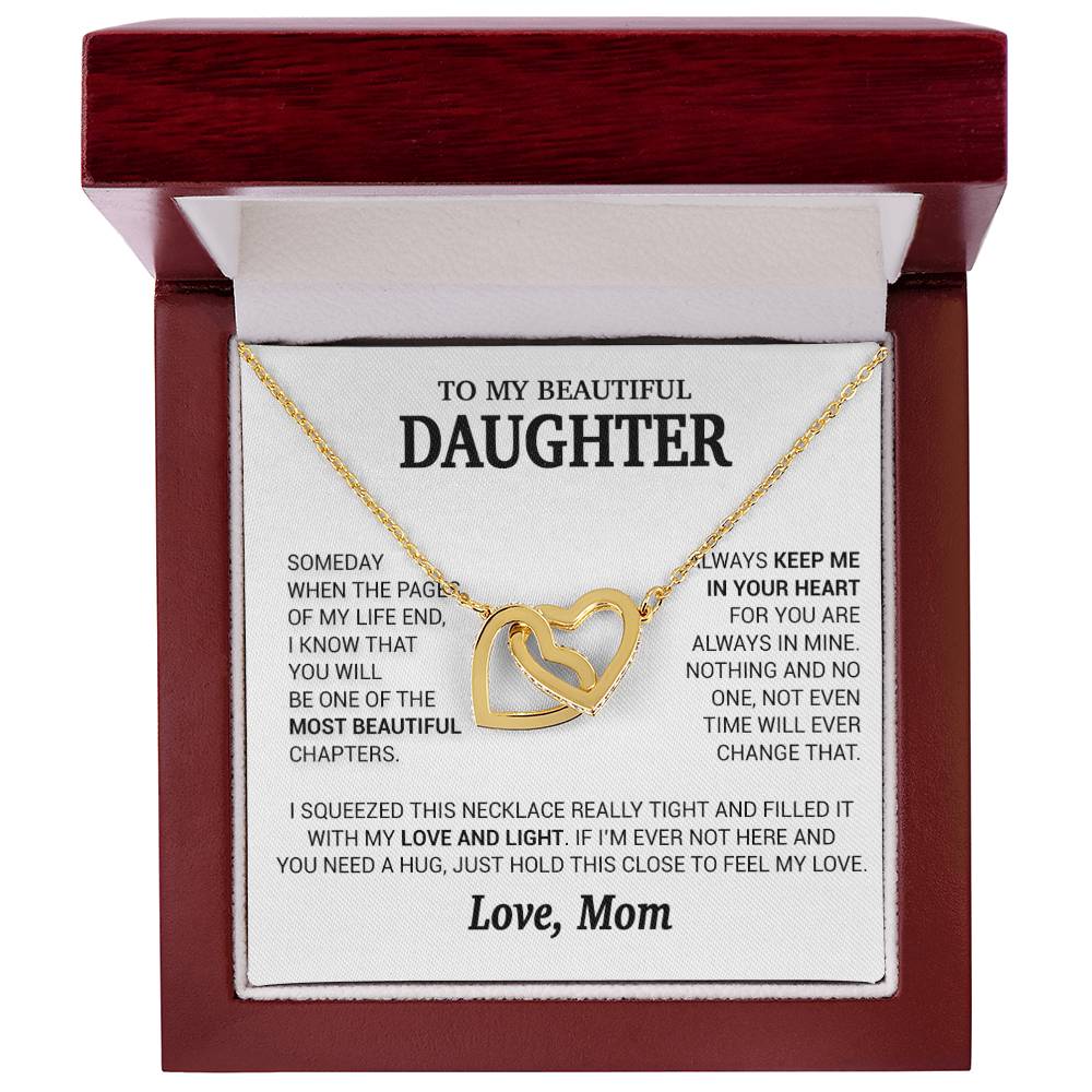 To My Beautiful Daughter Necklace, Sentimental Gift for Daughter From Mom