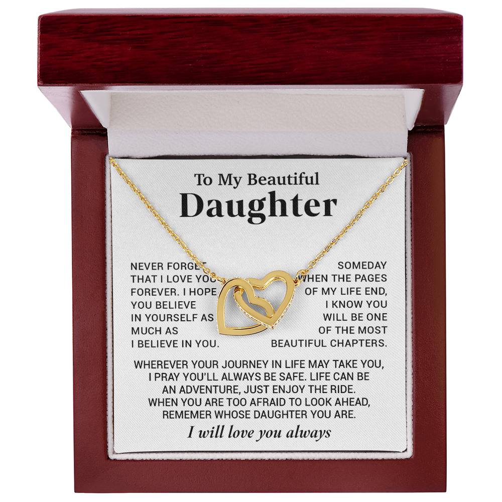 To My Beautiful Daughter Necklace, Sentimental Gift for Daughter From Mom