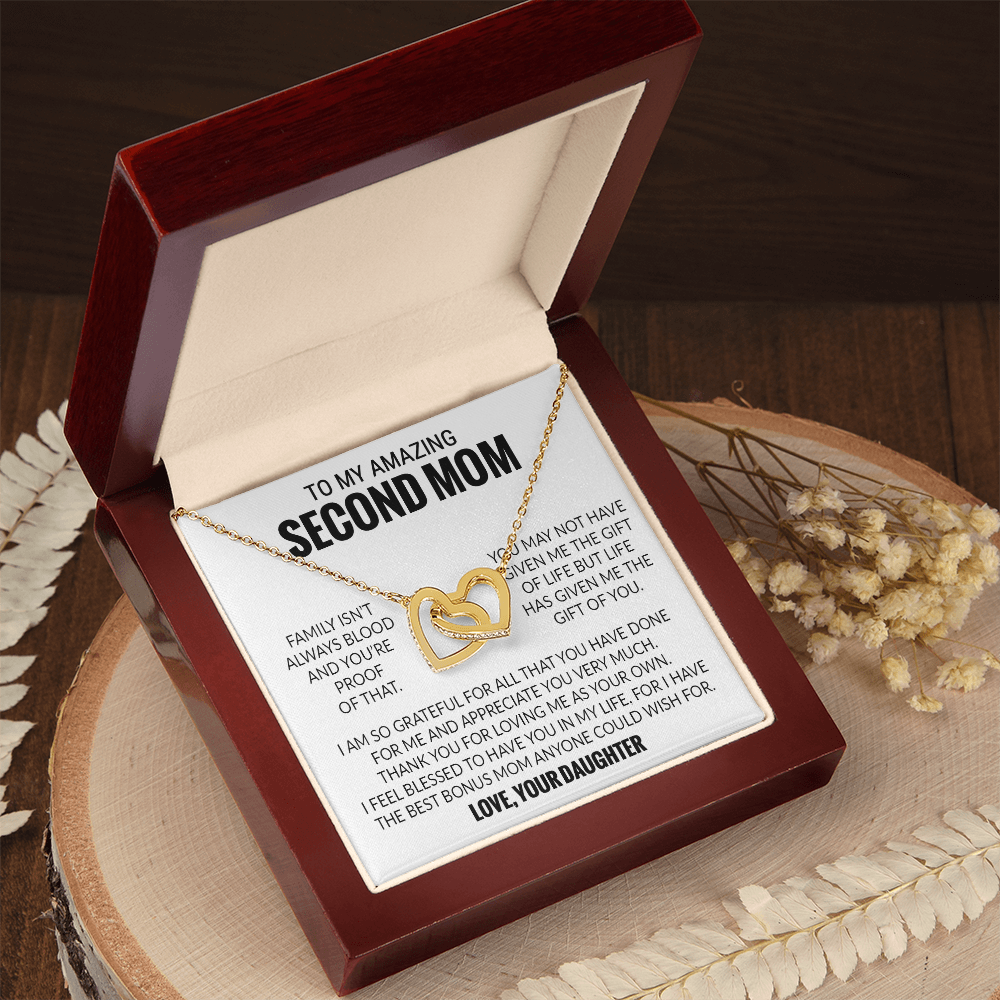 To My Amazing Second Mom, Second Mom Gift Necklace, Bonus Mom Gift
