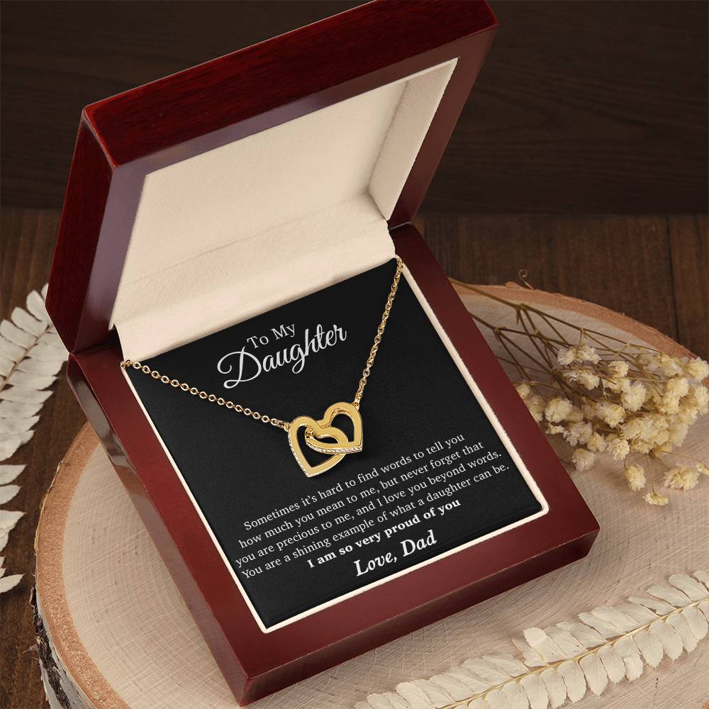 To My Daughter Necklace, Gift for Daughter from Dad, Birthday Gifts