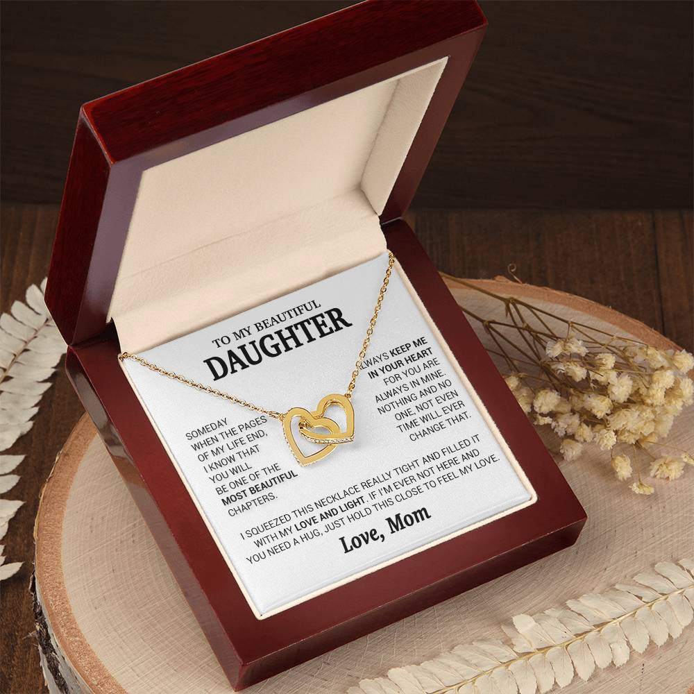 To My Beautiful Daughter Necklace, Sentimental Gift for Daughter From Mom