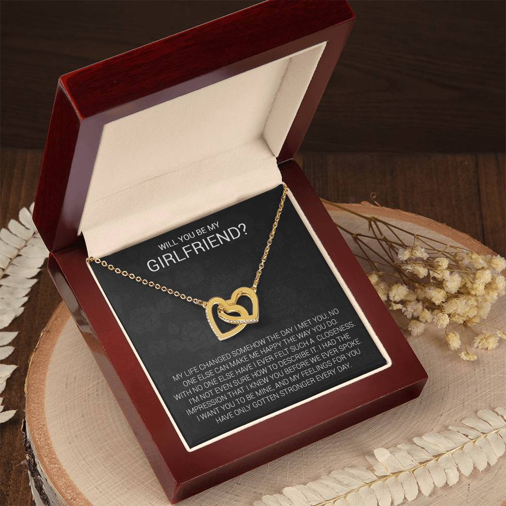Girlfriend Proposal Necklace, Girlfriend Proposal Gift, Be My Girlfriend Gift