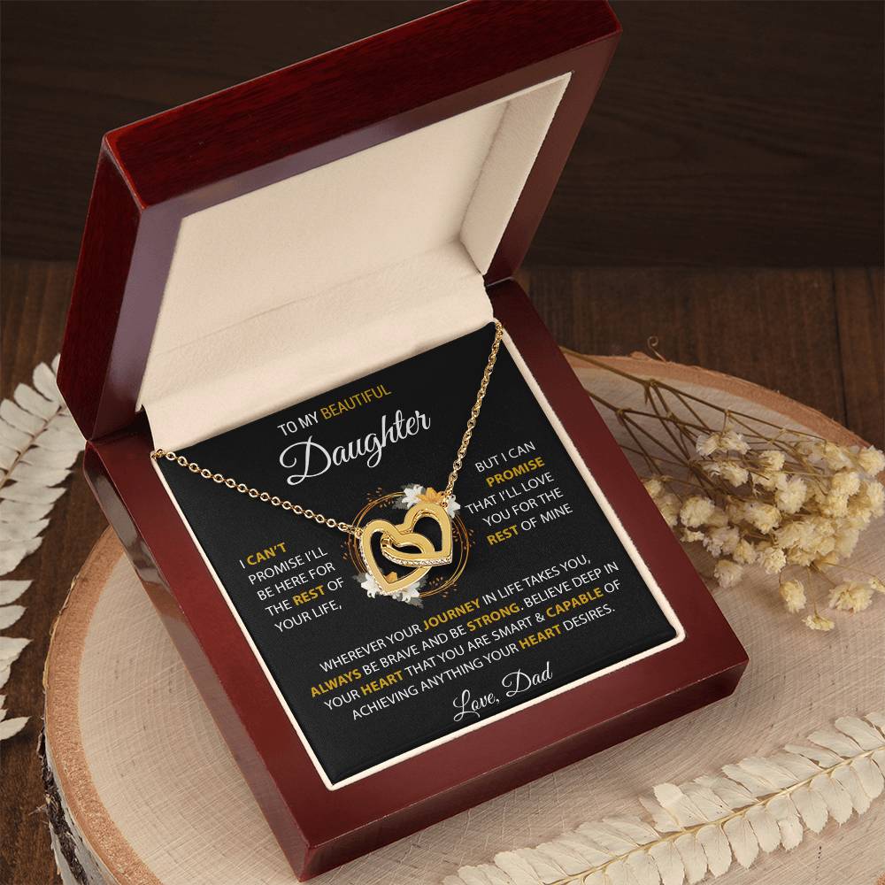 To My Daughter Necklace, Daughter Father Necklace, Daughter Gift From Dad99