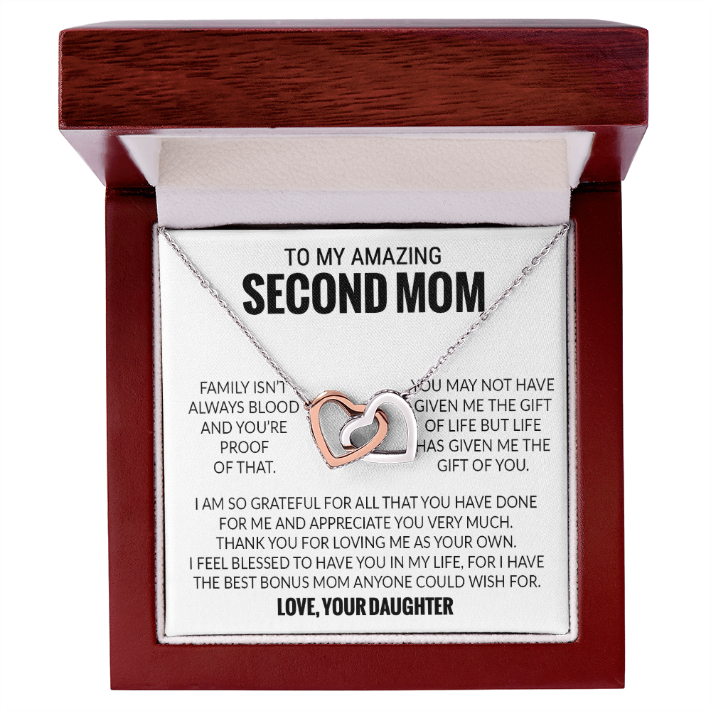 To My Amazing Second Mom, Second Mom Gift Necklace, Bonus Mom Gift