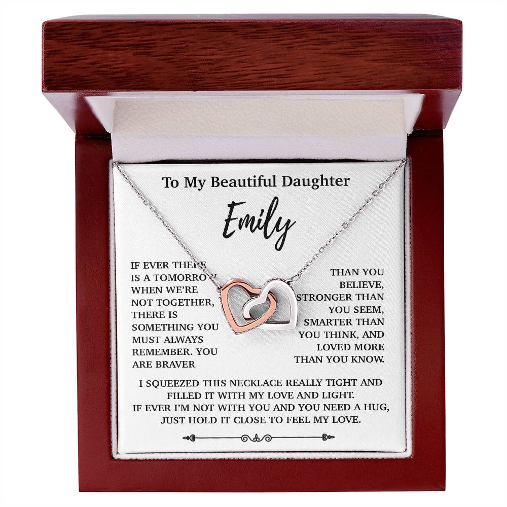 Custom To My Daughter Necklace, Mother Daughter Gifts, Daughter Necklace