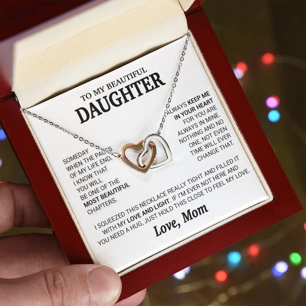 To My Beautiful Daughter Necklace, Sentimental Gift for Daughter From Mom