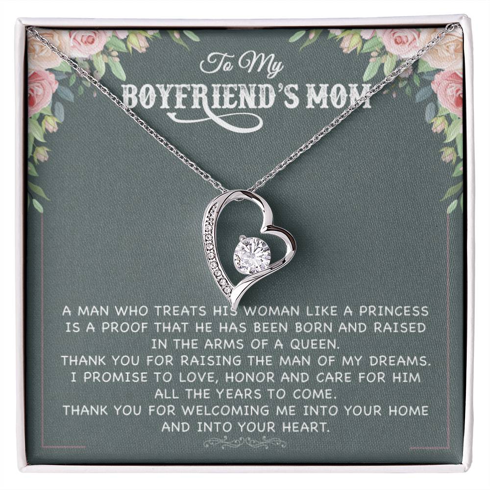 To My Boyfriend's Mom Gift, Boyfriend's Mom Necklace Pendant, Boyfriend's Mom Birthday
