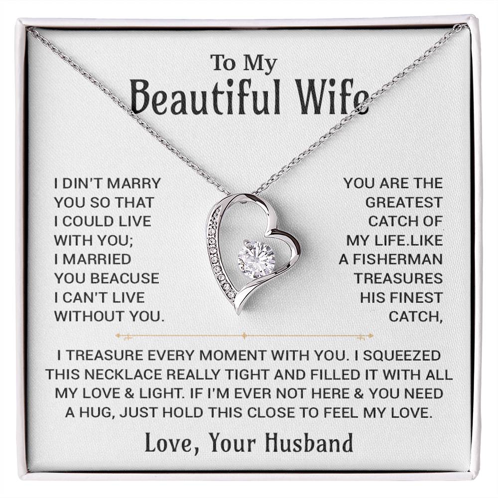 To My Beautiful Wife Necklace, Christmas Gifts For Women, Anniversary Gift For Wife 18_10