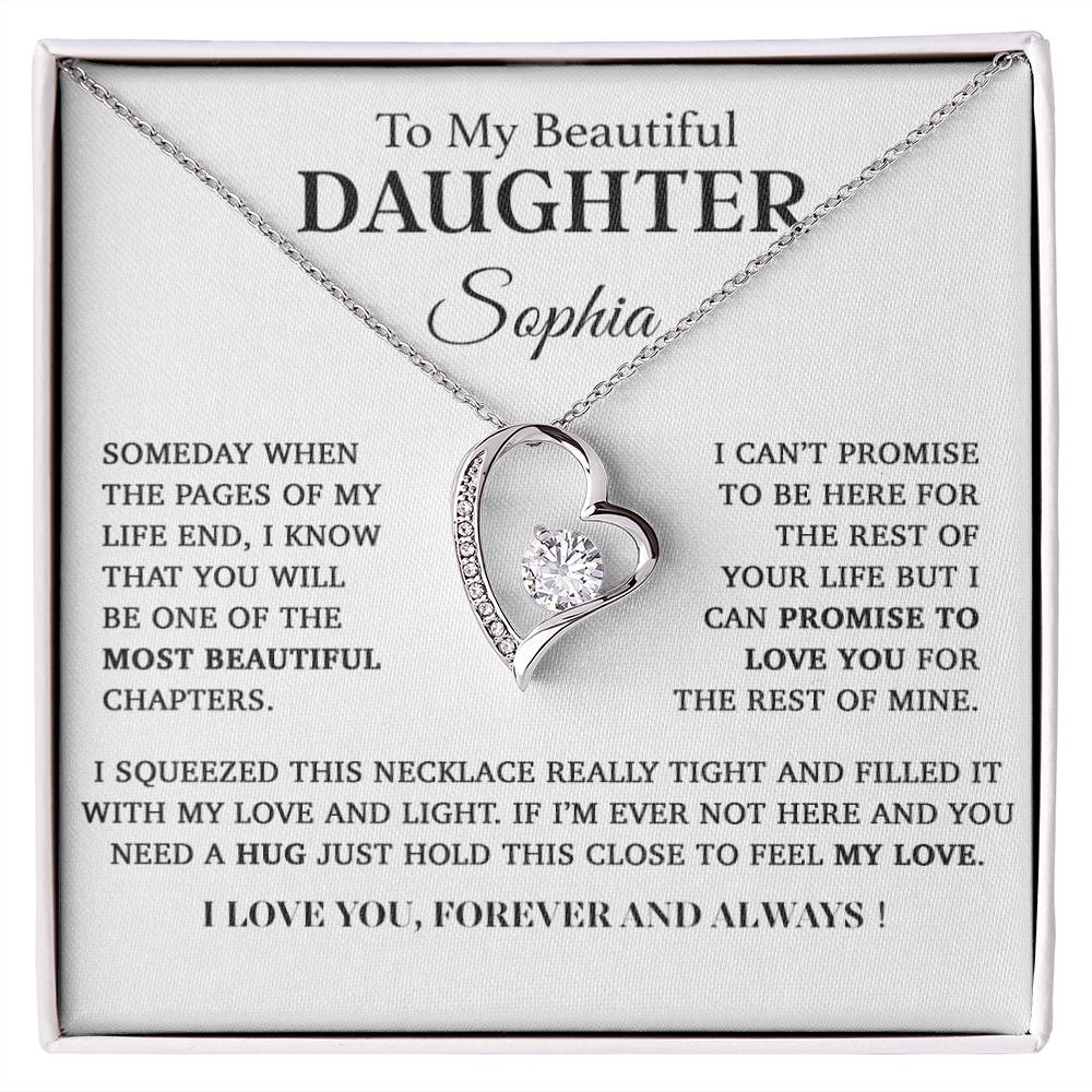 Custom To My Daughter Necklace, Mother Daughter Gifts, Daughter Necklace