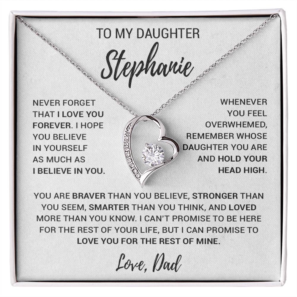 Custom To My Daughter Necklace from Dad, Father Daughter Necklace, Gift From Dad