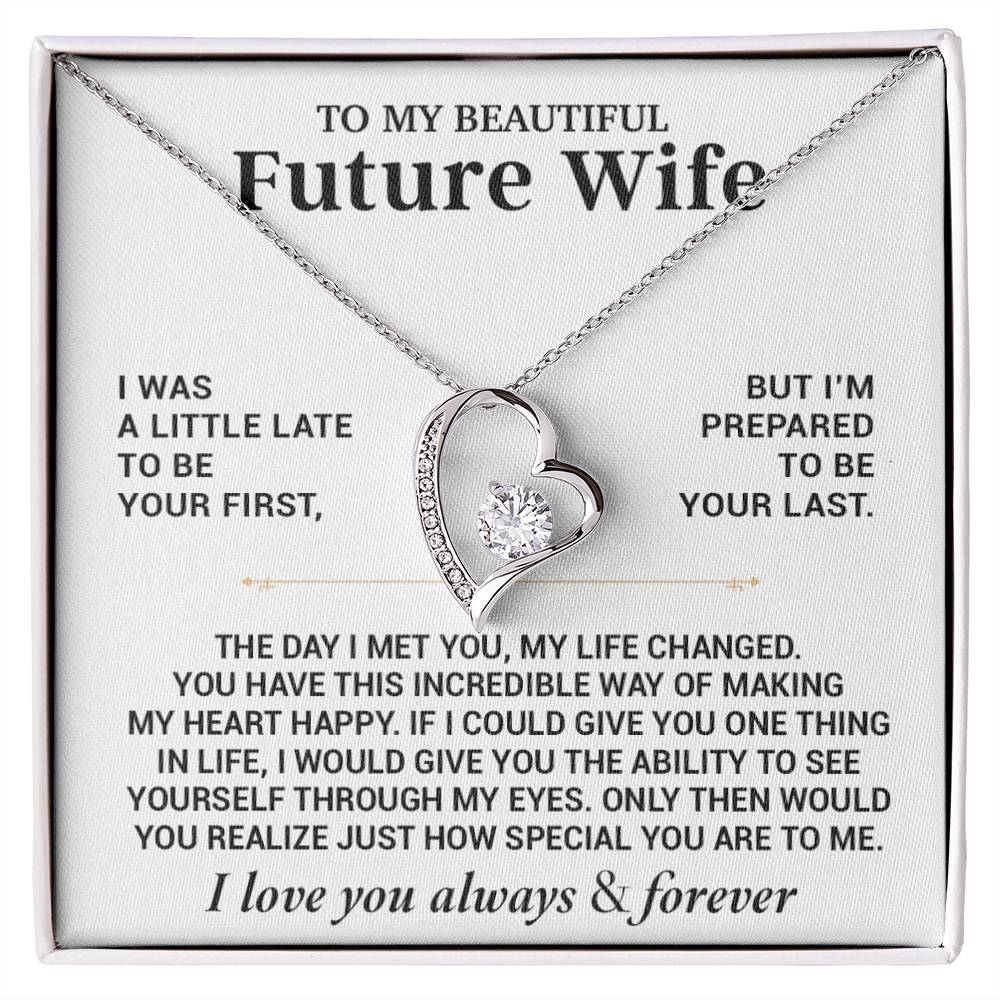 To My Beautiful Future Wife Necklace, Anniversary Birthday Christmas Gift for Her