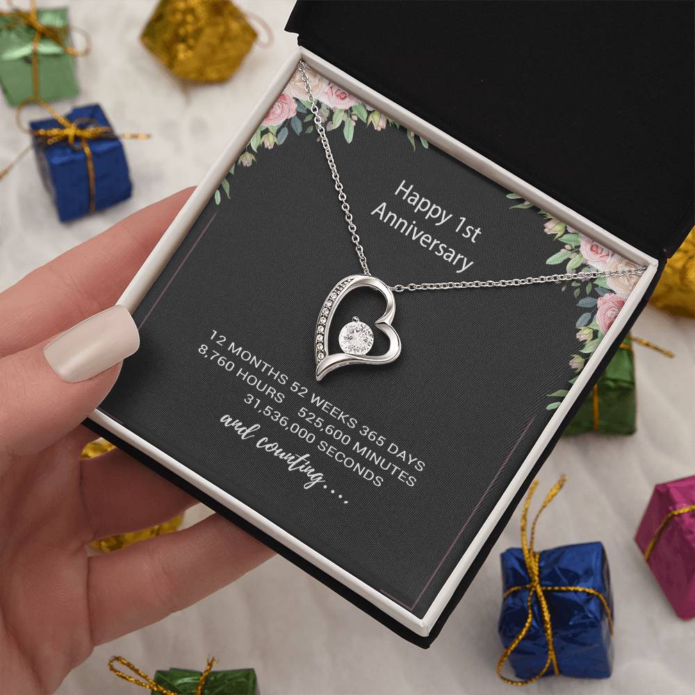 1 Year Anniversary Gift For Wife Necklace, Year Anniversary Gifts,Gift For Girlfriend
