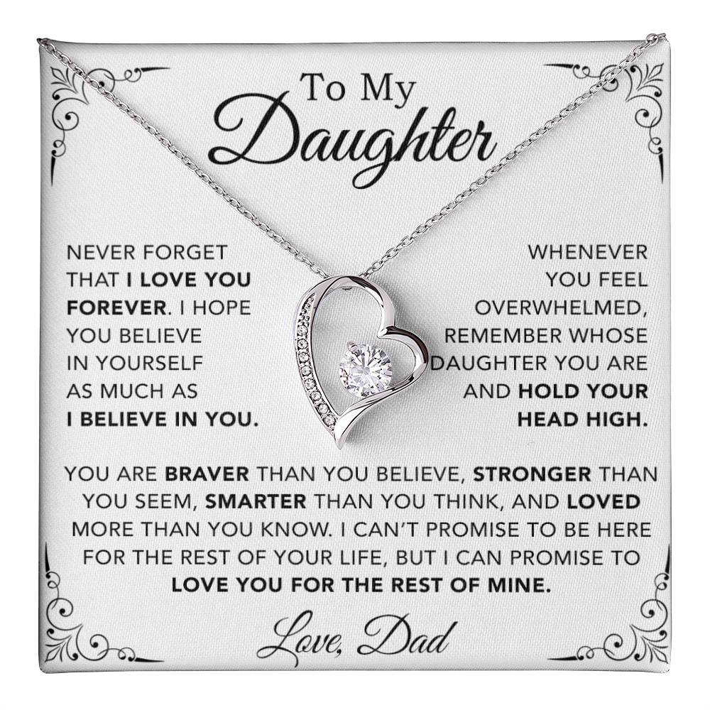 To My Daughter Necklace, Gift for Daughter from Dad, Father Daughter Necklace 12_10