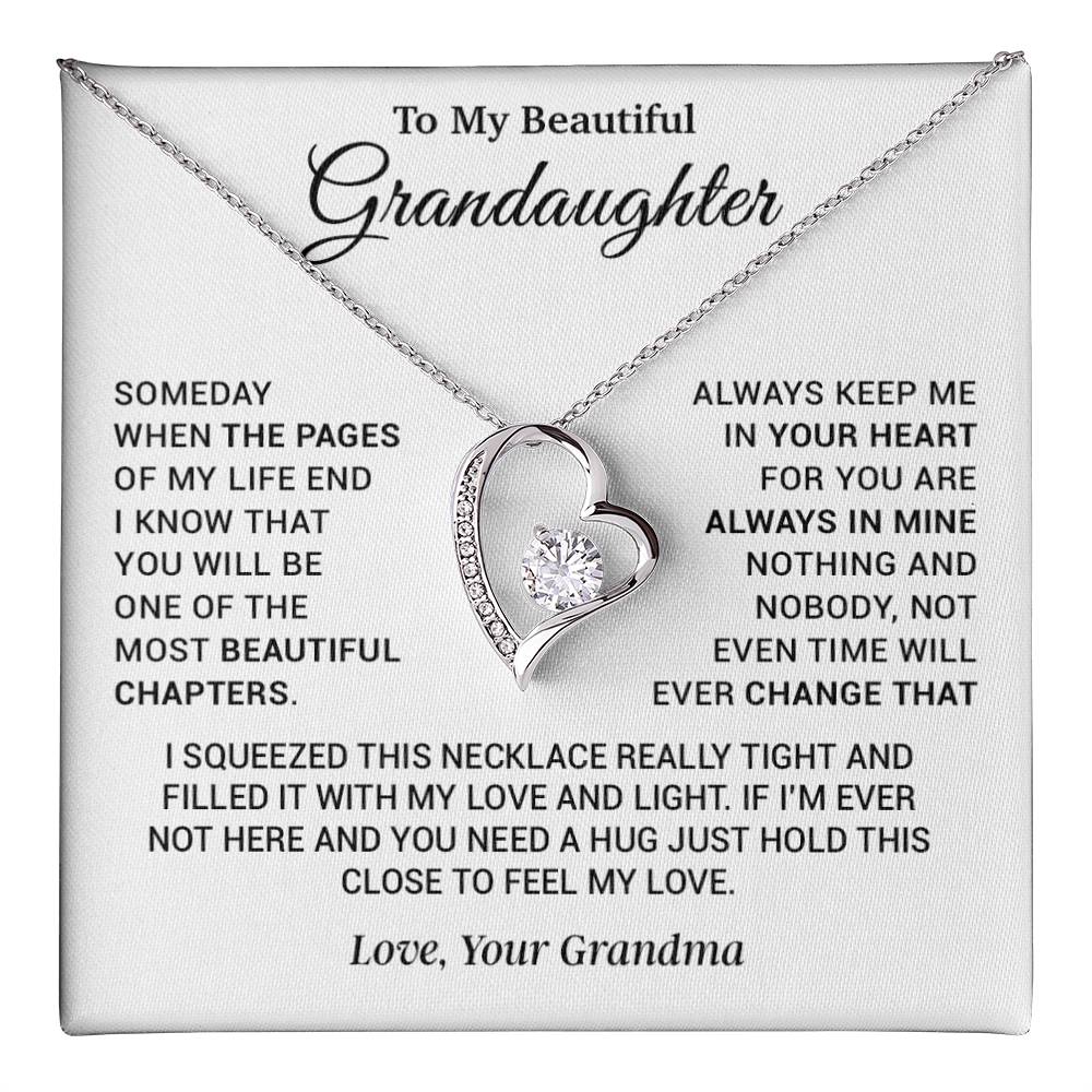 To My Granddaughter Necklace, Xmas Birthday Gift For Granddaughter from Grandma