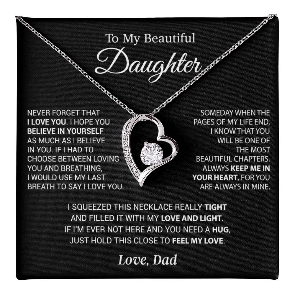 To My Daughter Necklace, Daughter Father Necklace, Daughter Gift From Dad 6_9_Black