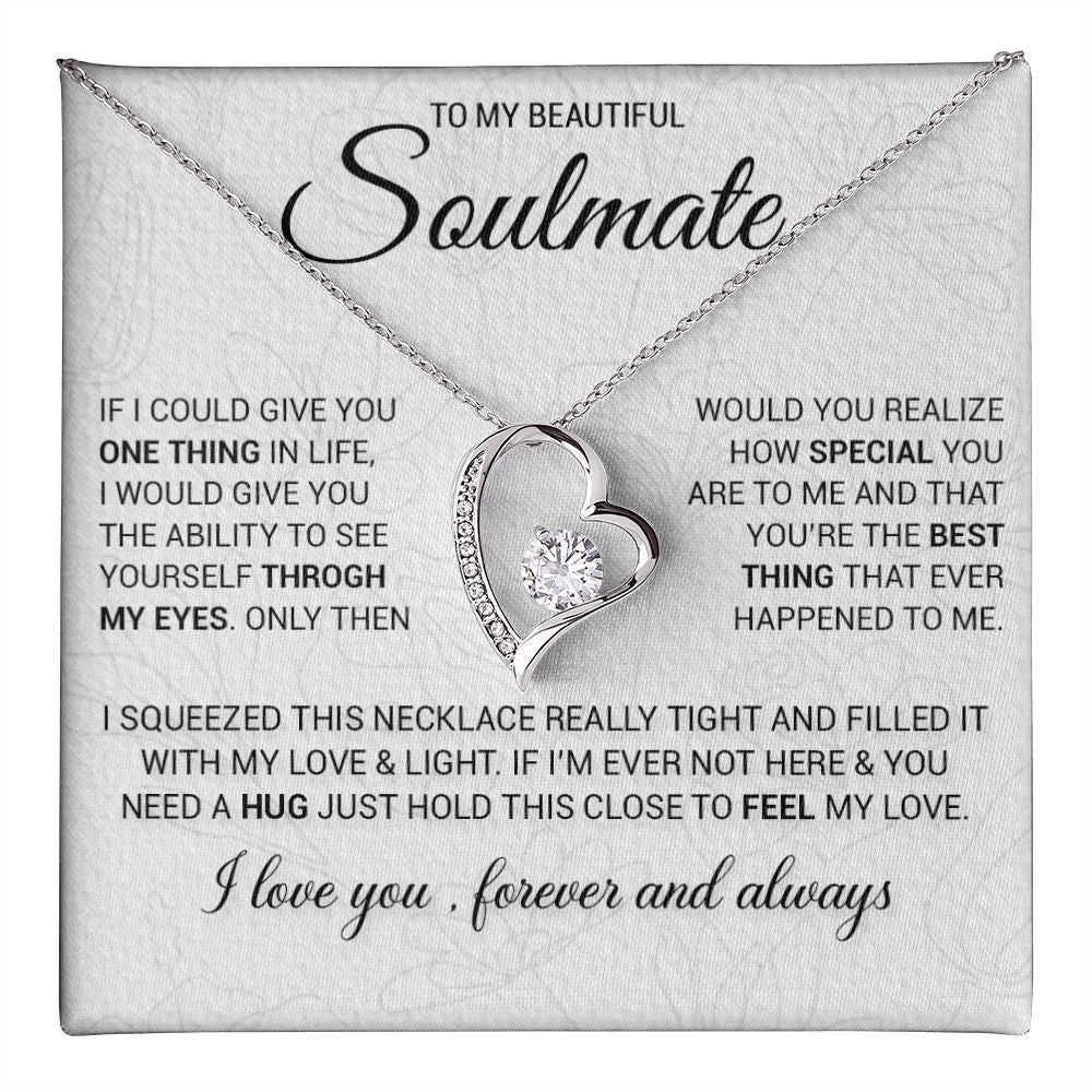 To My Beautiful Soulmate Necklace, Gift for Wife, Girlfriend, Anniversary Gift, Christmas Gift for Her, Birthday Gifts