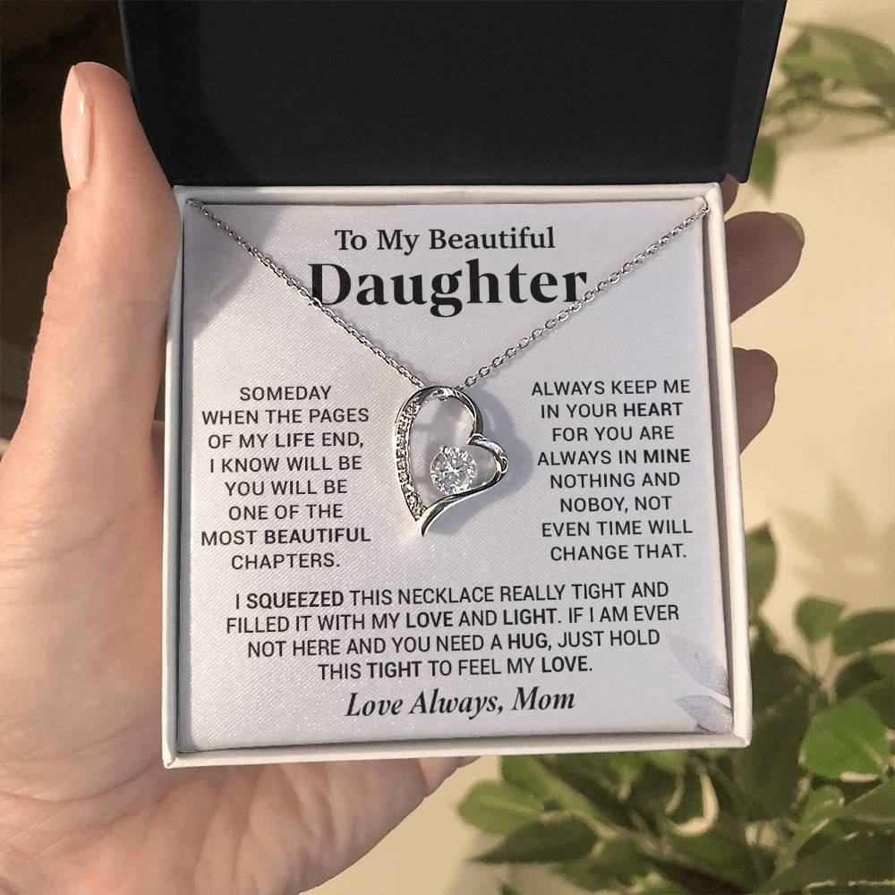 To My Beautiful Daughter Necklace, Gift for Daughter, Birthday Gift for Daughter 24_7