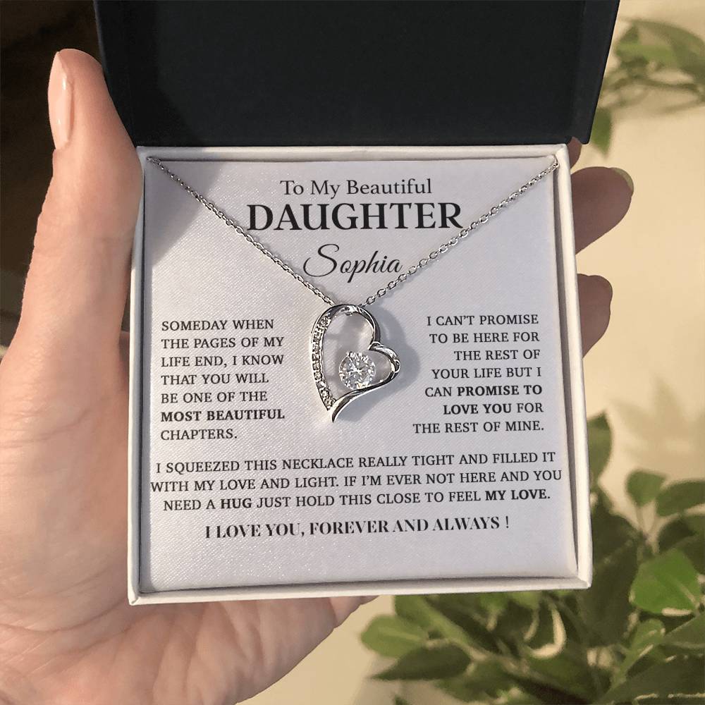 Custom To My Daughter Necklace, Mother Daughter Gifts, Daughter Necklace