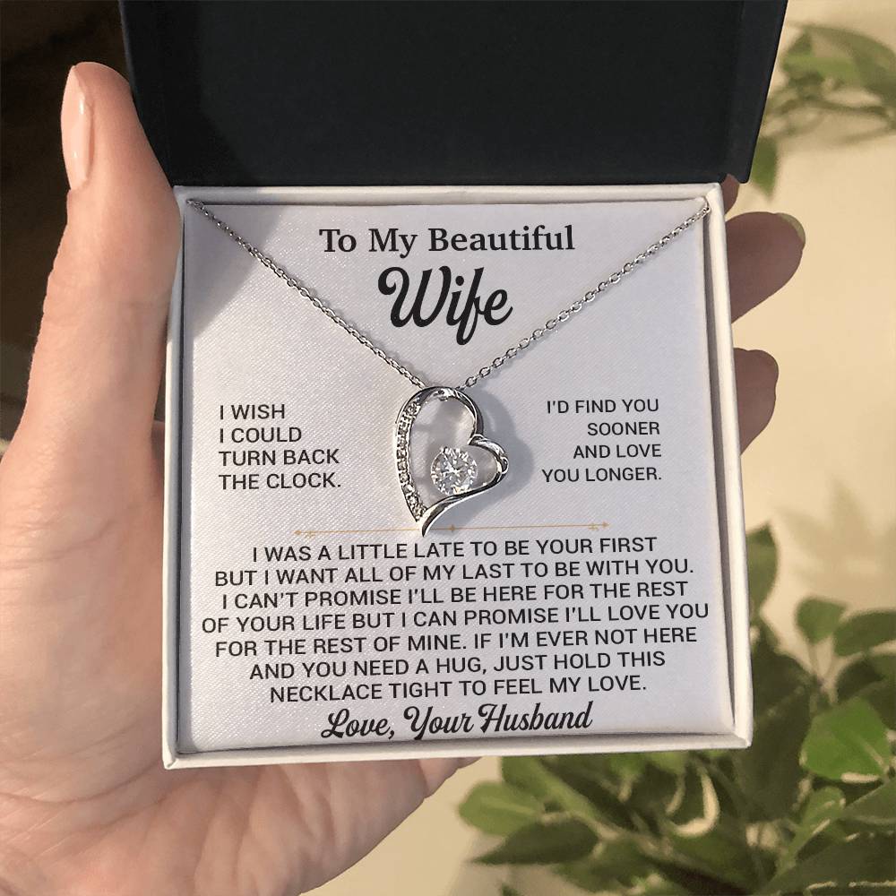 To My Beautiful Wife Necklace, Gift From Husband, Anniversary Gifts For Wife