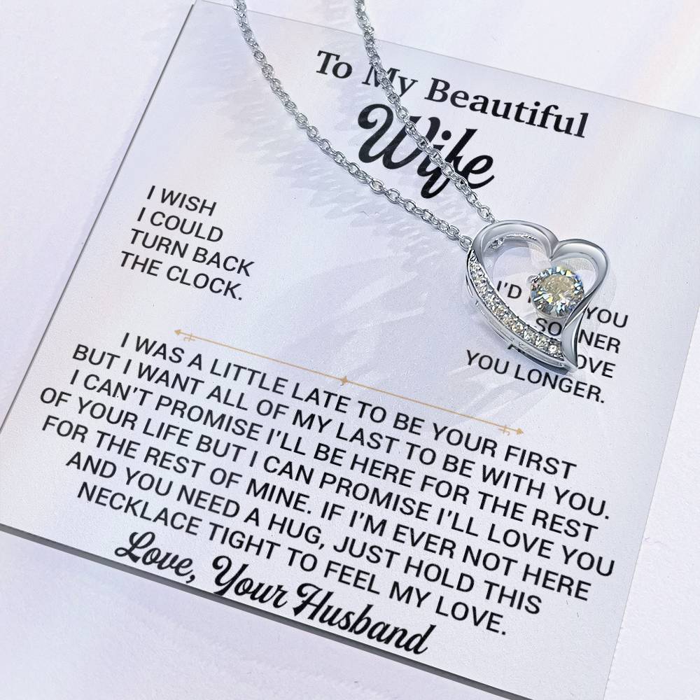 To My Beautiful Wife Necklace, Gift From Husband, Anniversary Gifts For Wife