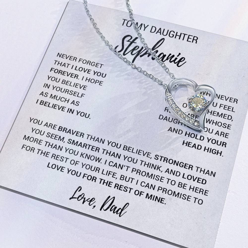 Custom To My Daughter Necklace from Dad, Father Daughter Necklace, Gift From Dad