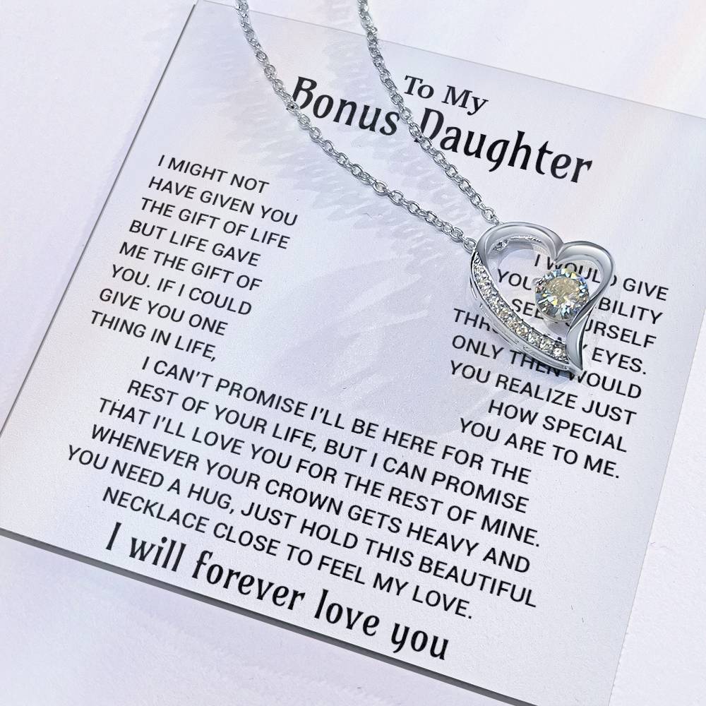To My Bonus Daughter Necklace, Gift for Bonus Daughter, Step Daughter Birthday 23_11