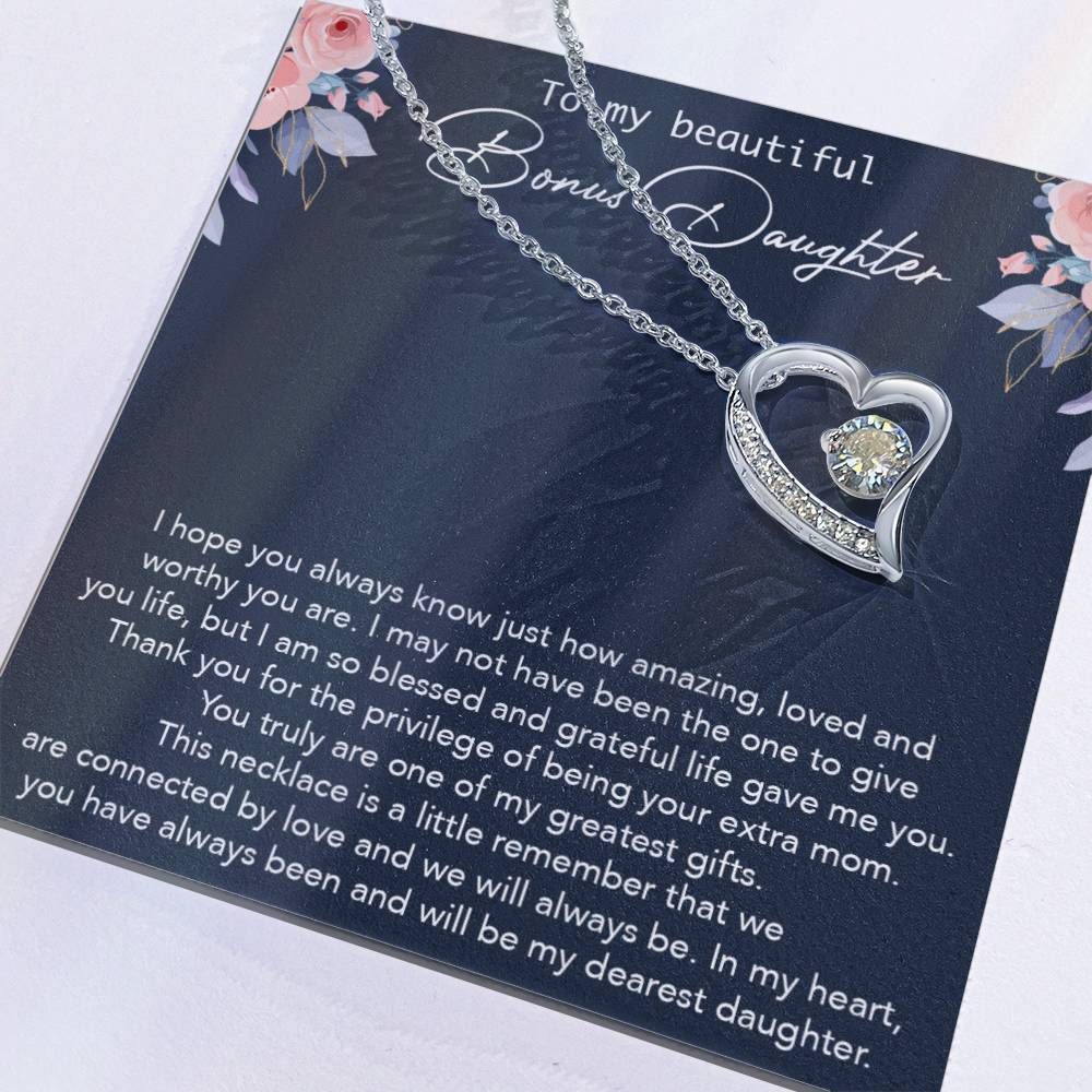 To my Bonus Daughter Necklace, Bonus Daughter, Step Daughter Gift