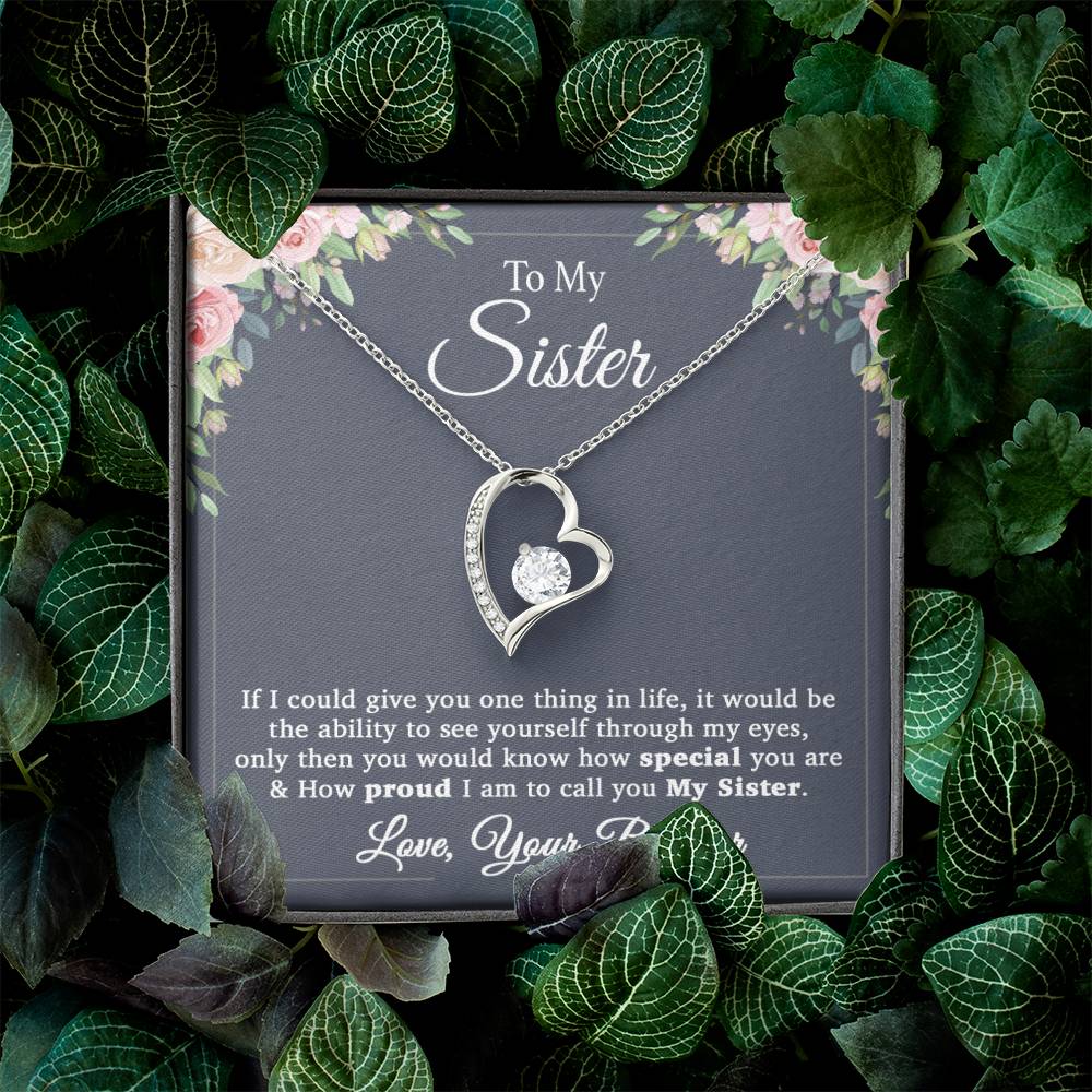 To My Sister Necklace, Brother to Sister, Birthday gift For Sister from Brother 20_11