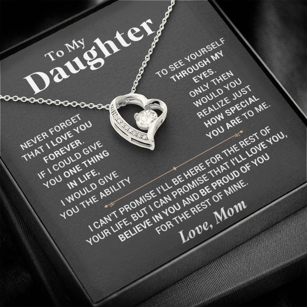 To My Daughter Necklace, Daughter Gift From Mom, Birthday Gift for Daughter44