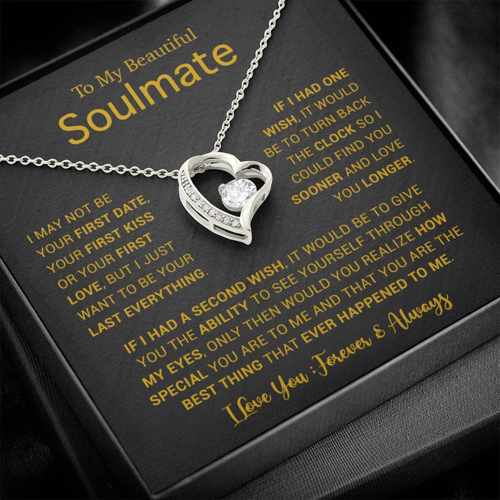 To My Soulmate Necklace, Gift For Soulmate, Anniversary Gift, Birthday Gift 5_5_Gold