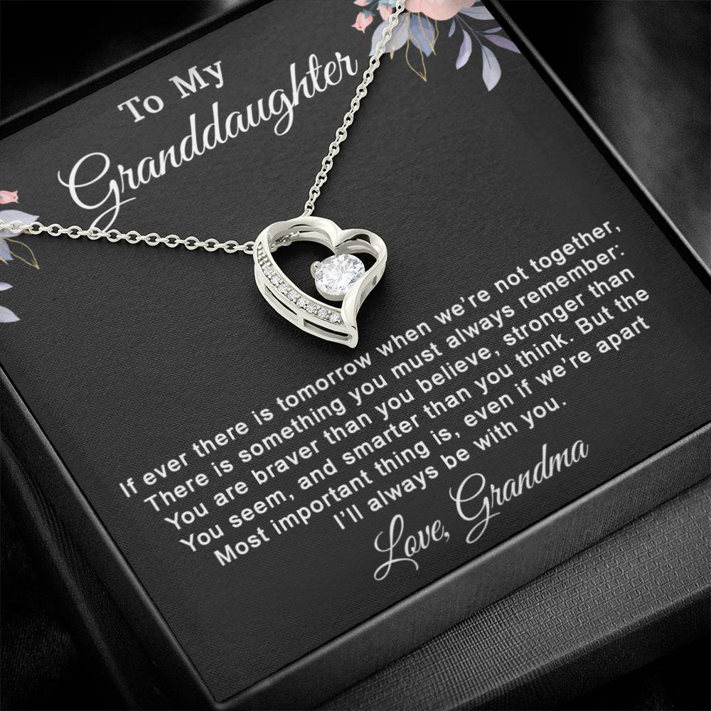To My Granddaughter Necklace, Granddaughter Gifts From Grandma and Grandpa