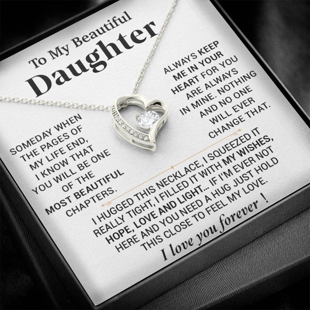 To My Beautiful Daughter Necklace, Gift for Daughter, Birthday Gift for Daughter