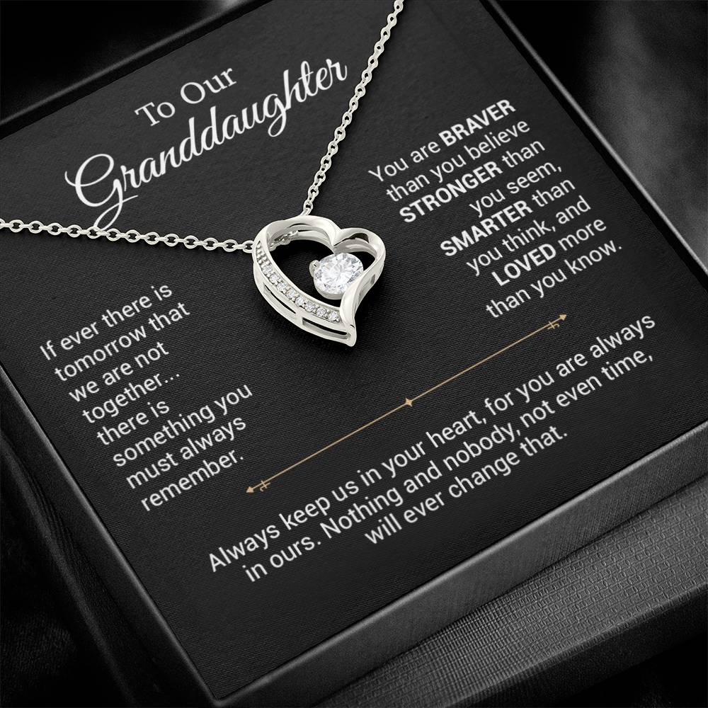 To Our Granddaughter Necklace, Christmas Gift For Granddaughter, Birthday Gift_Black