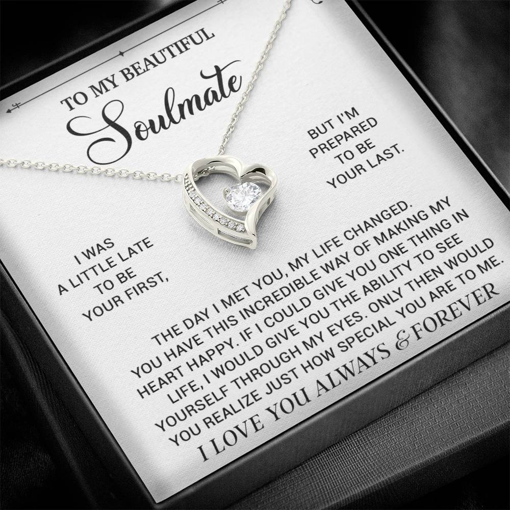 To My Soulmate Necklace, Birthday Gifts For Her, Christmas Gift For Soulmate