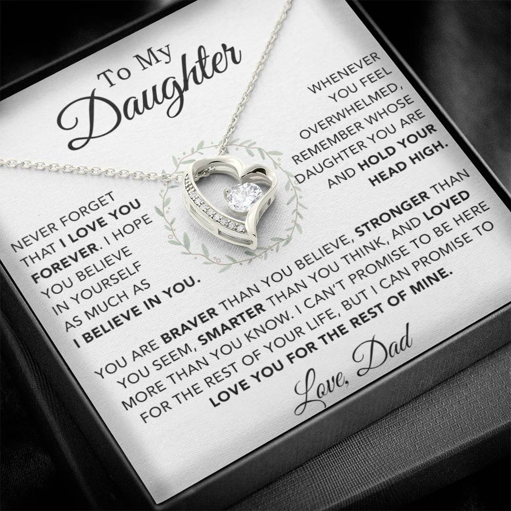 To My Daughter Necklace, Gift for Daughter from Dad, Father Daughter Necklace 27_11